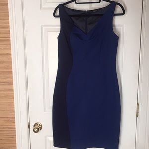 Tahari size 8 structures blue dress.